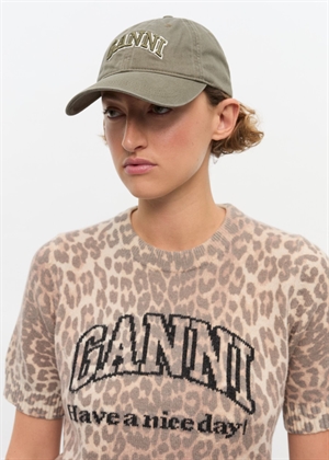 Washed cotton canvas Emb cap Kalamata A6899 Ganni 